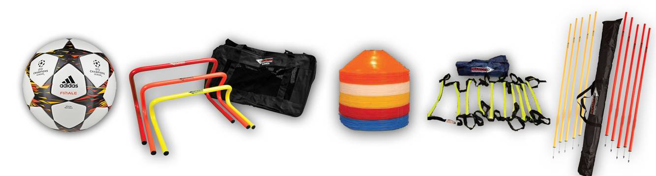 20 balones y material de entrenamiento